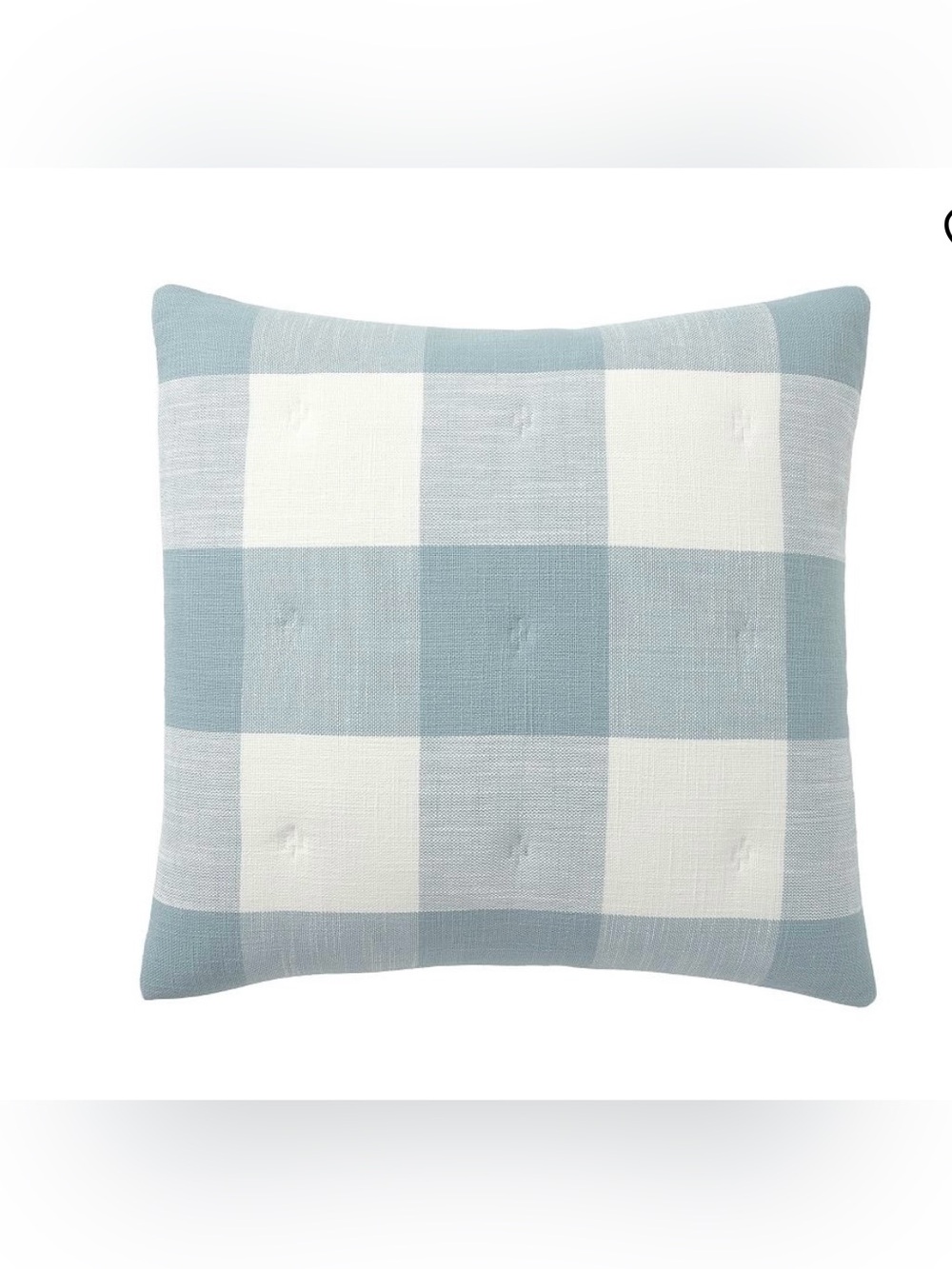 2 New Pottery Barn Bryce Buffalo Check Euro Shams in Chambray - Picture 1 of 9